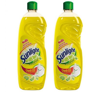 Nước rửa chén Sunlight hương Chanh chai 380ml  Thùng  24 chai